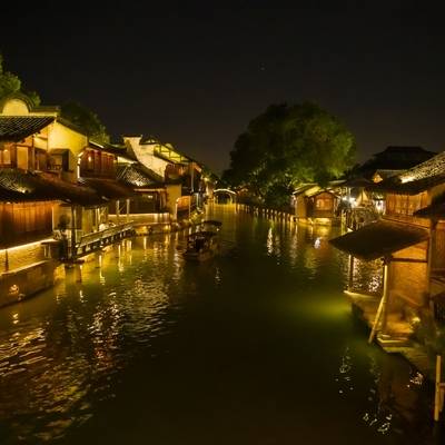 夜景模特