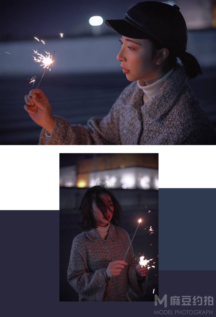 夜景模特