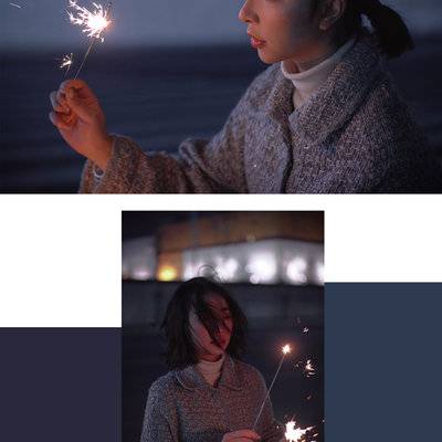 夜景模特