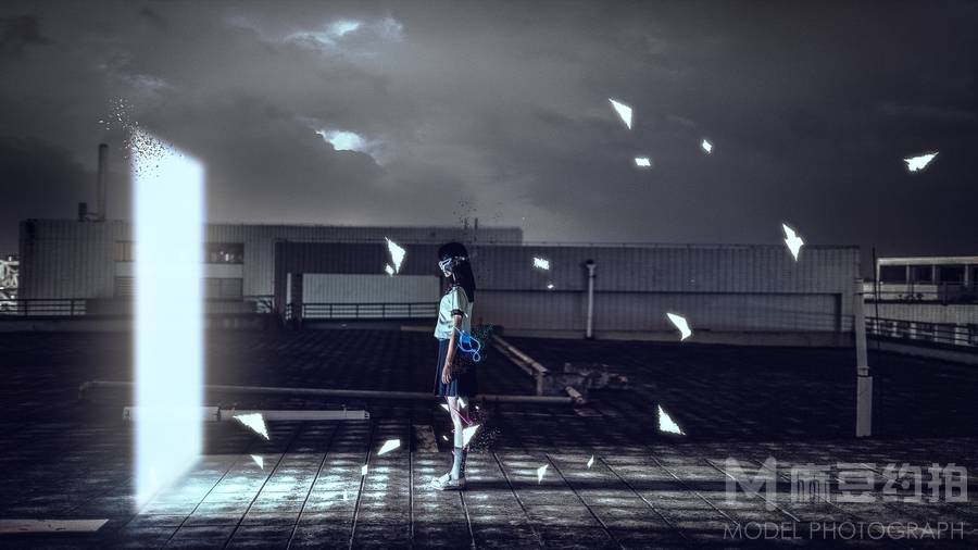 夜景模特