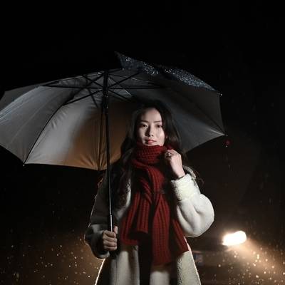 夜景模特