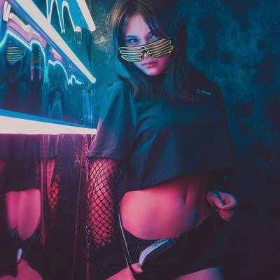 夜景模特
