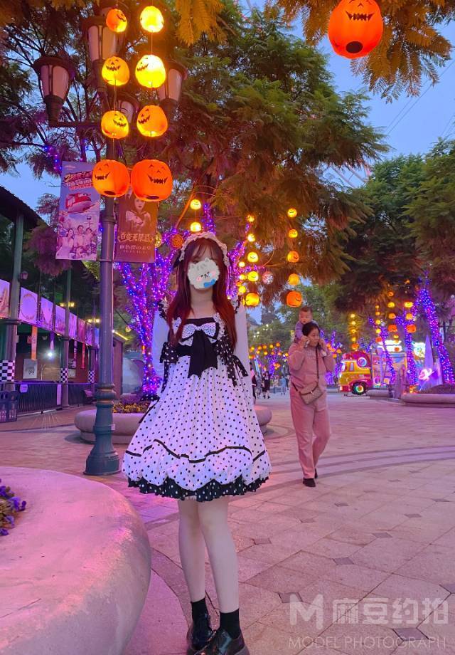 夜景模特
