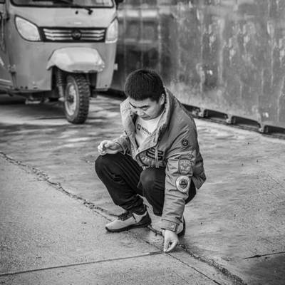 黑白模特