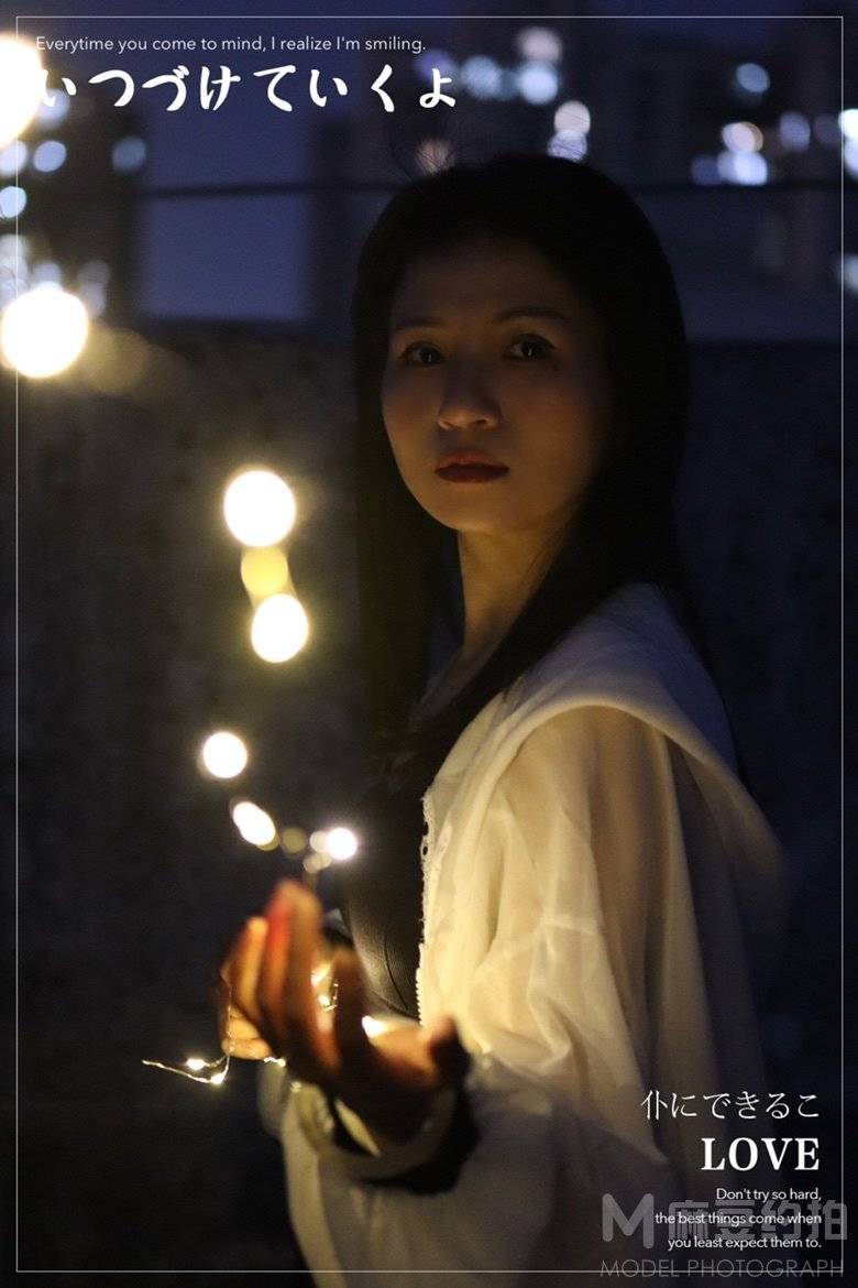 夜景模特