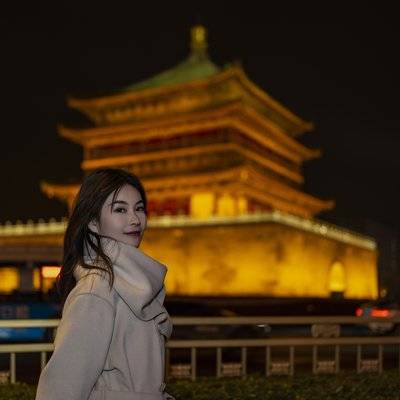 夜景模特