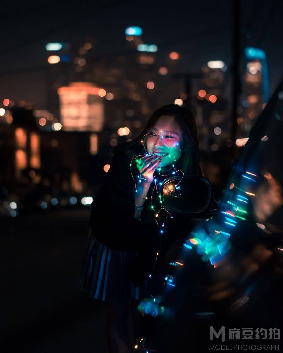 夜景模特