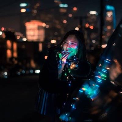 夜景模特