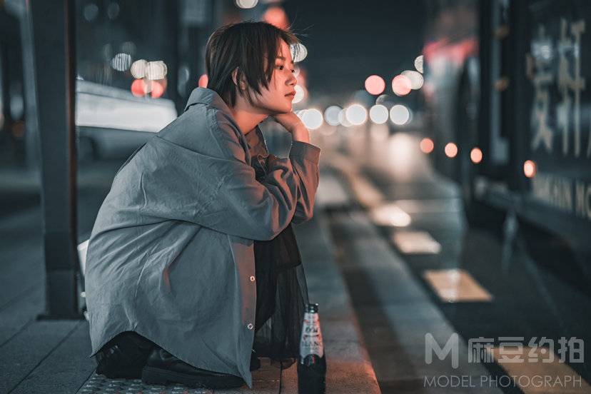 夜景模特