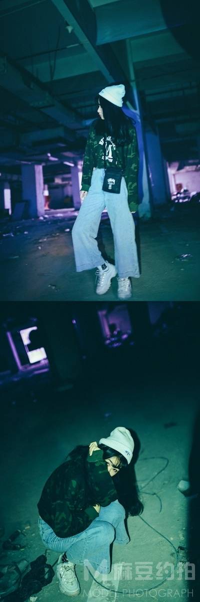 夜景模特