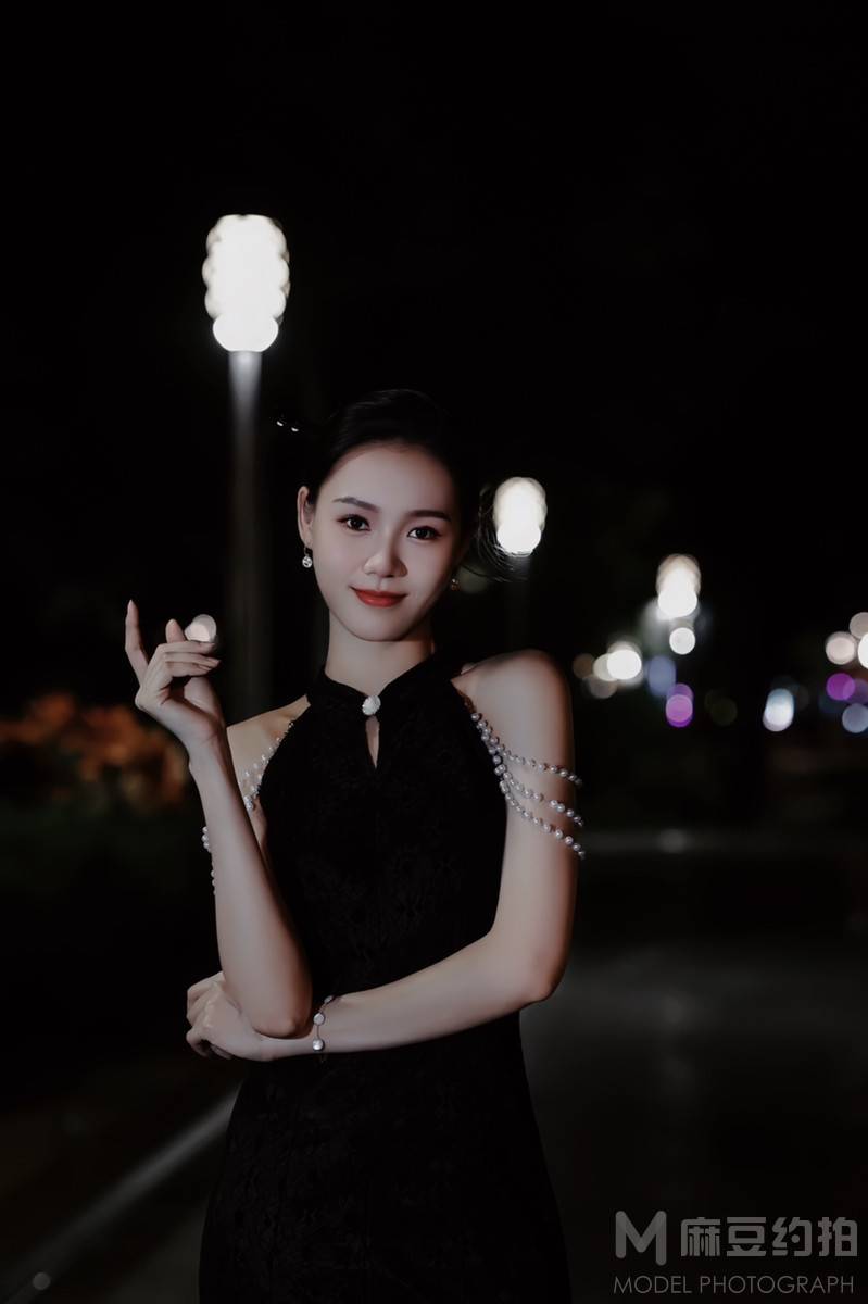 夜景模特