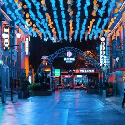 夜景模特