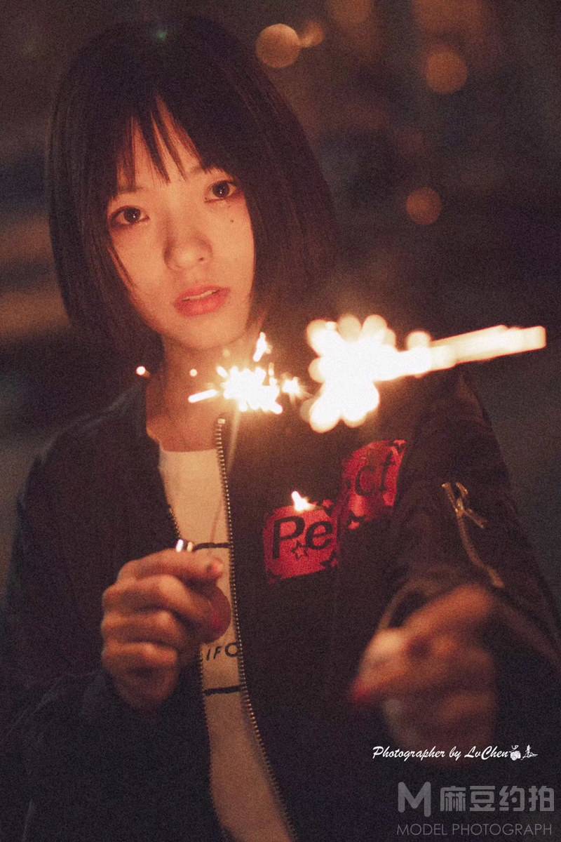 夜景模特