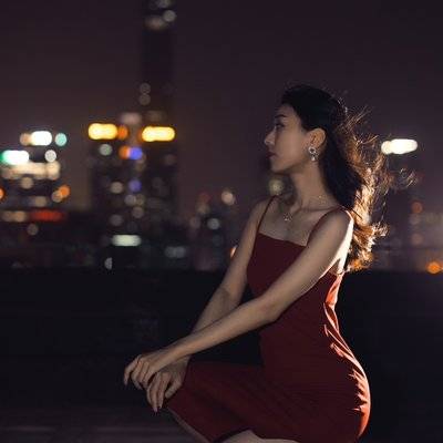 夜景模特