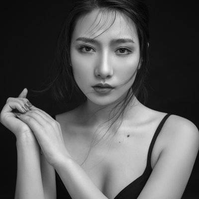 黑白模特
