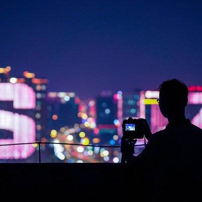 夜景模特