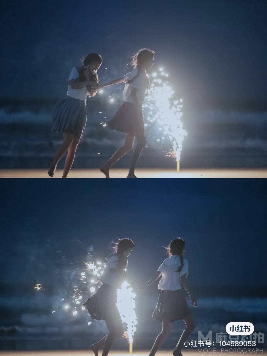 夜景模特