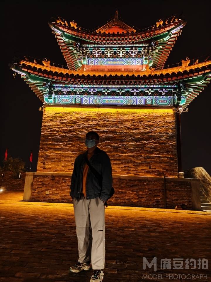 夜景模特