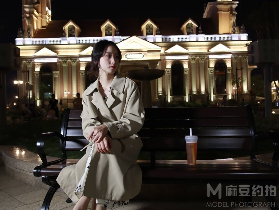 夜景模特