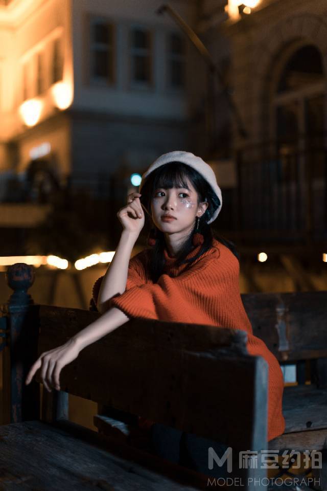 夜景模特