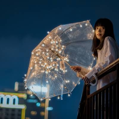 夜景模特