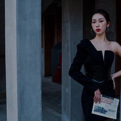 黑白模特