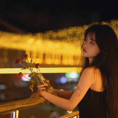 夜景模特