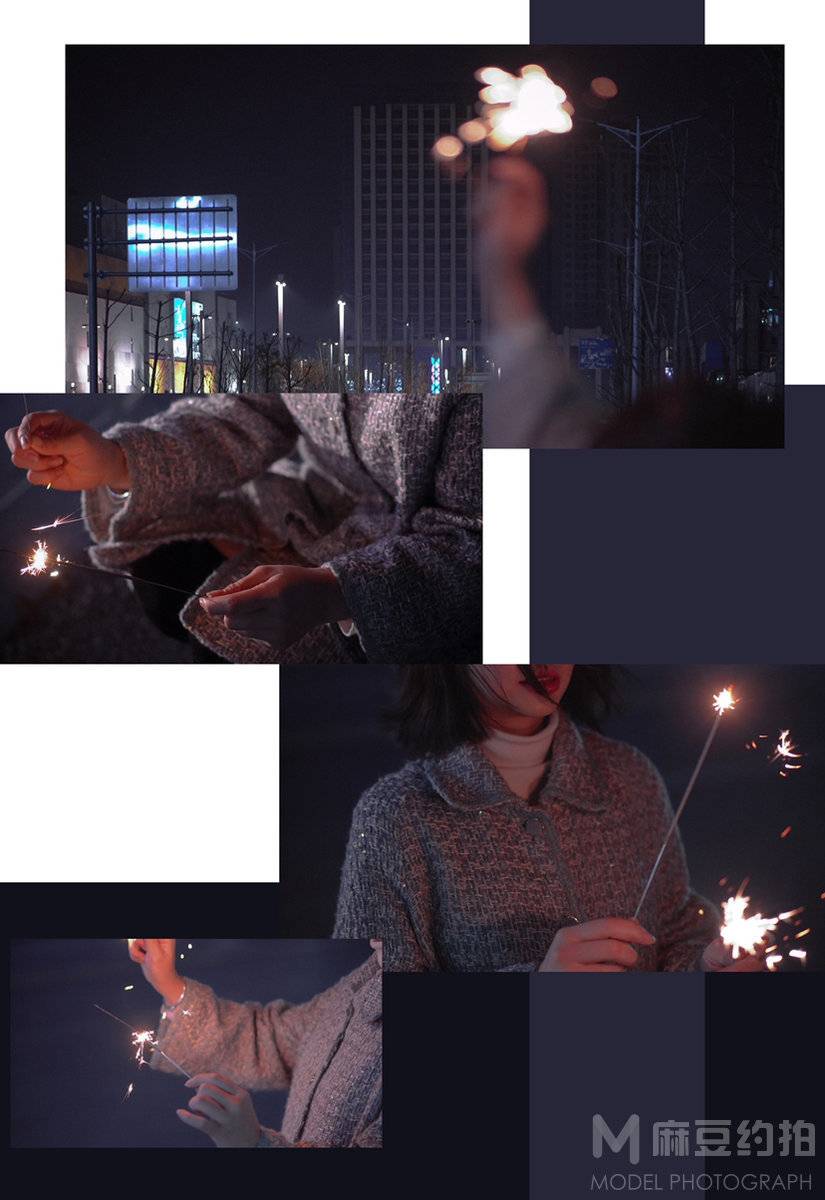 夜景模特