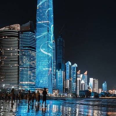 夜景模特