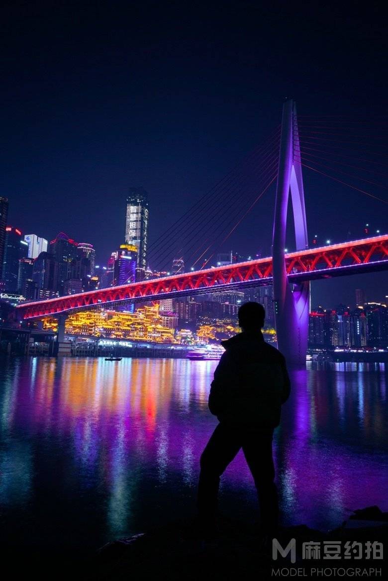夜景模特