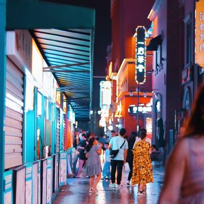 夜景模特