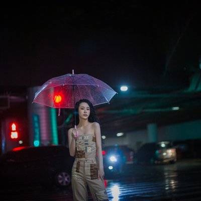 夜景模特
