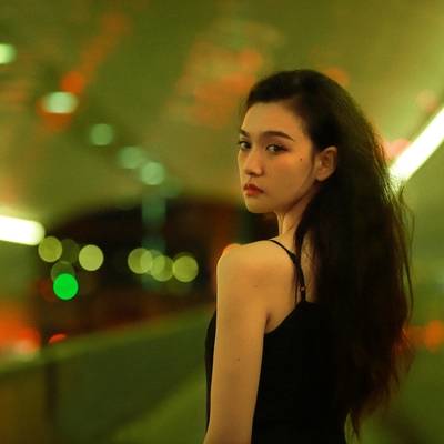夜景模特