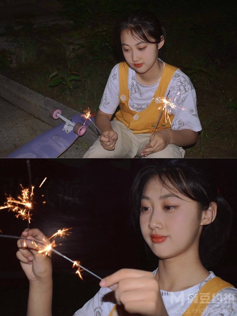 夜景模特