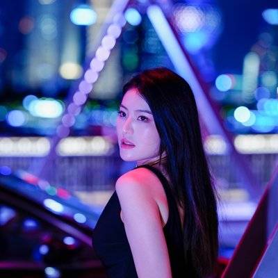 夜景模特