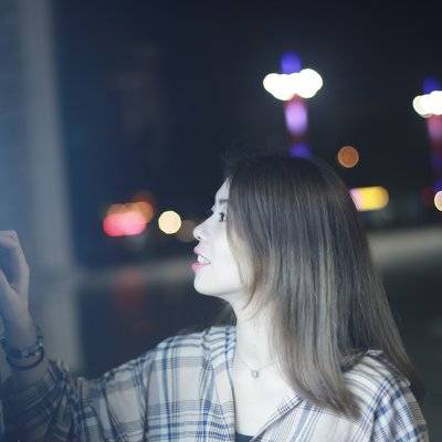 夜景模特