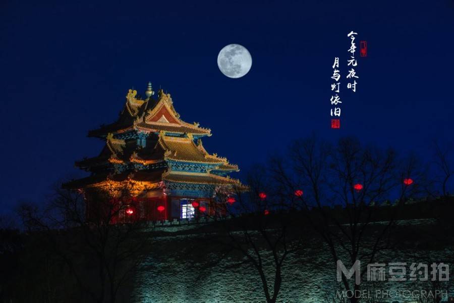 夜景模特