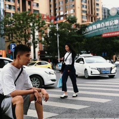 黑白模特
