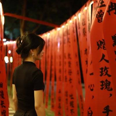 夜景模特
