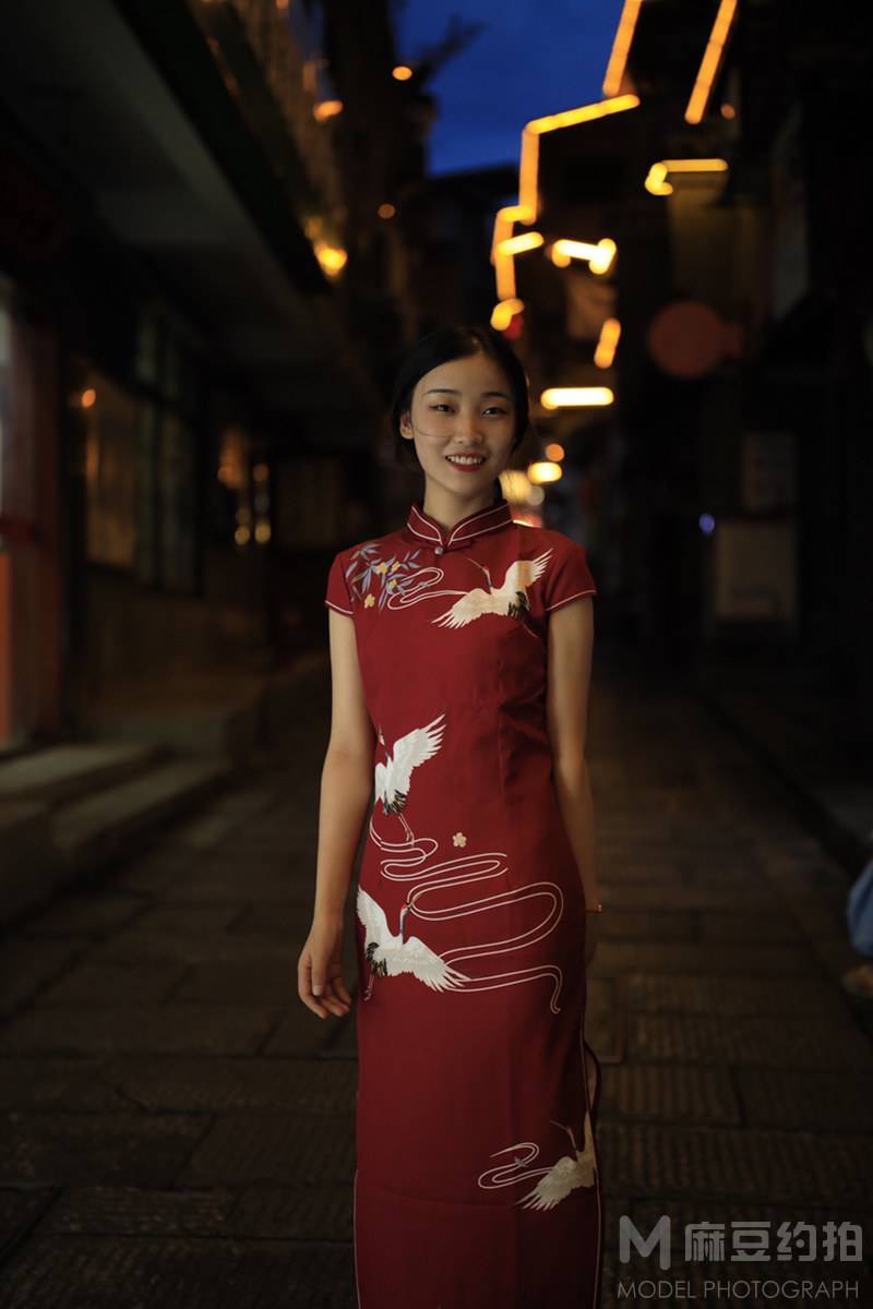 夜景模特
