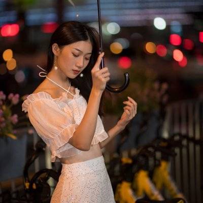 夜景模特