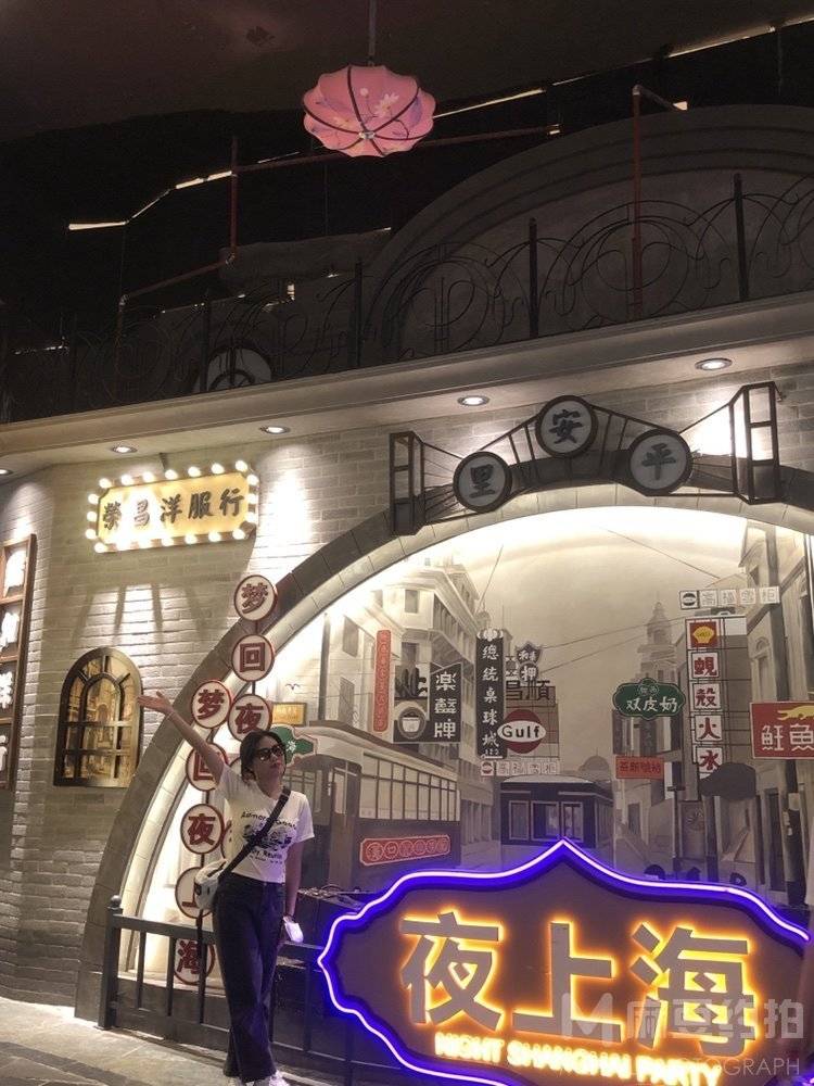 夜景模特