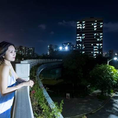 夜景模特