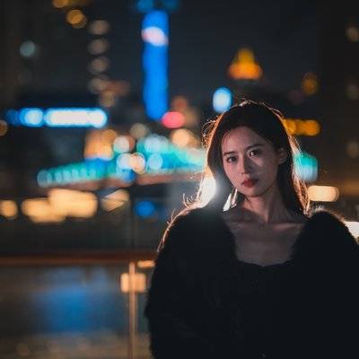 夜景模特