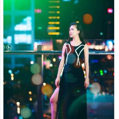 夜景模特