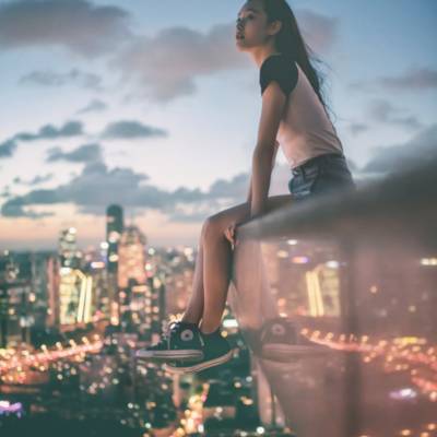 夜景模特