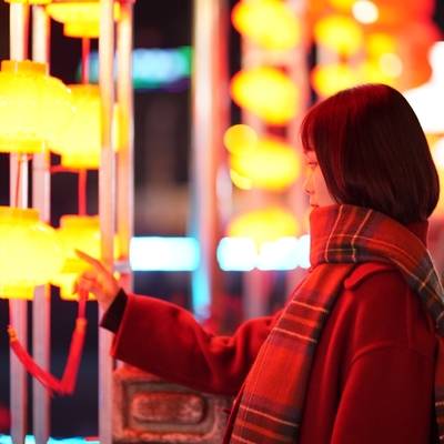 夜景模特