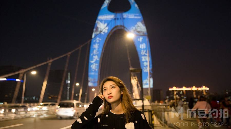 夜景模特