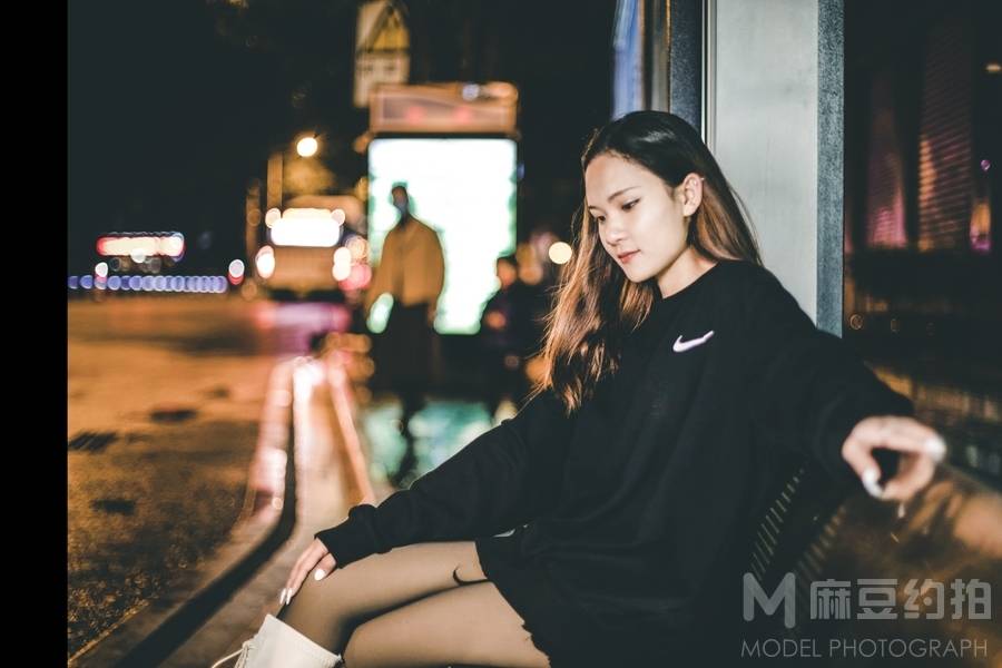 夜景模特