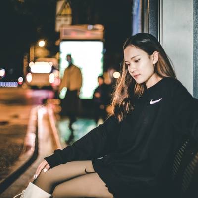 夜景模特